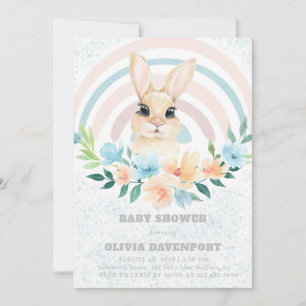Osterbunny Boho Rainbow Boy Baby Dusche Invitati Einladung