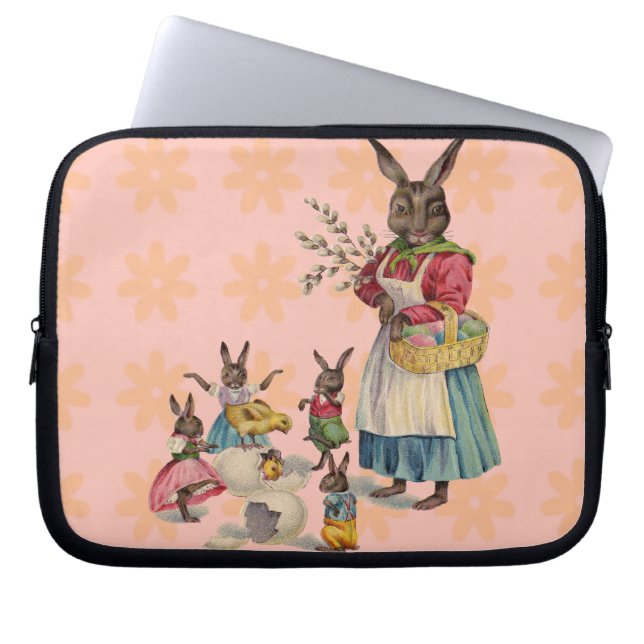 Osterbunny Chckens Bunnies Eggs Laptopschutzhülle (Vorderseite)