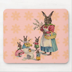 Osterbunny Chckens Bunnies Eggs Mousepad