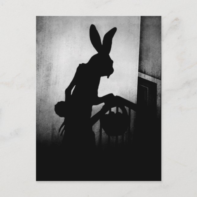 Osterbunny Nosferatu Shadow Postkarte (Vorderseite)