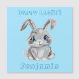 Osterbunny Rabbit Blue Name Kühlschrank Card Magnetkarte