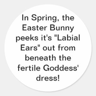 Osterbunny Spring Goddess Artjunkhaus Hankamer Runder Aufkleber