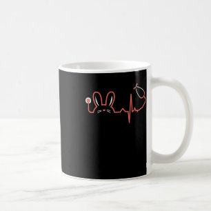 Osterbunny Stethoscope Nurse Doktor Rabbit Scrub Kaffeetasse