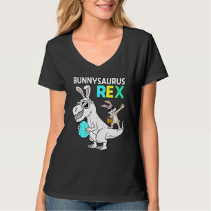 Osterbunnysaurus T Rex Dino Dabbing Rabbit Boys T-Shirt