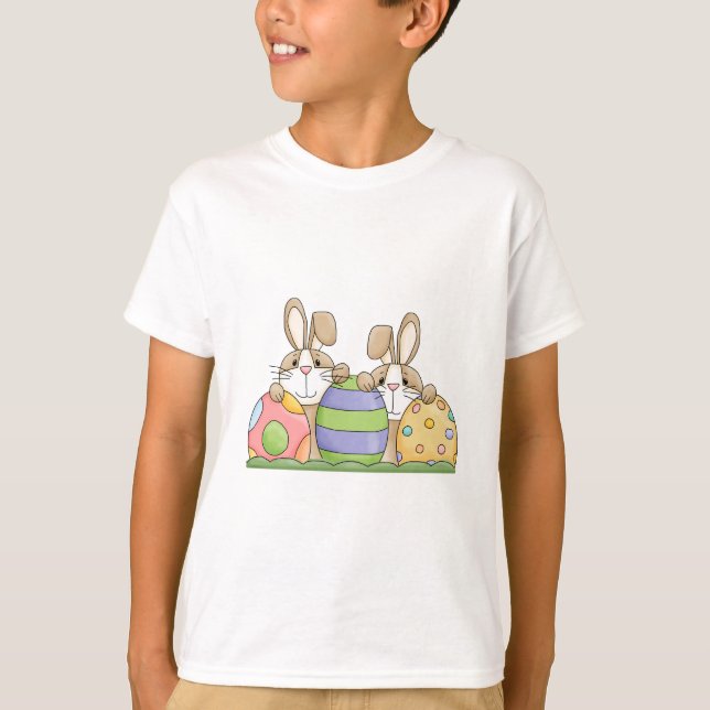 Osterbüsche und Eier T-Shirt (Vorderseite)