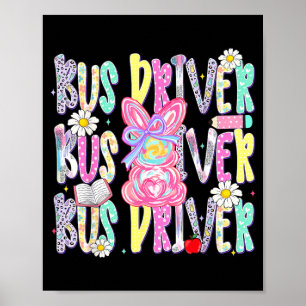 Osterbusfahrer Süßes Farbprächtiges Frühlings-Shir Poster