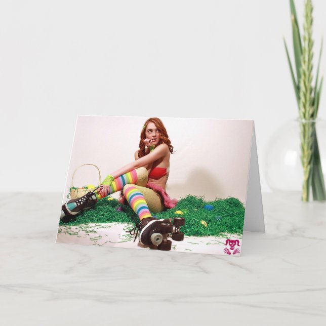 OsterButton auf Feiertagskarte (Vorderseite)