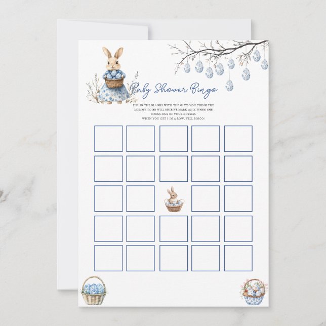 OsterChinoiserie Bingo Kinderspielkarte Feiertagskarte (Vorderseite)