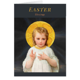 Osterchristliches Kind, das Émile Munier Card segn
