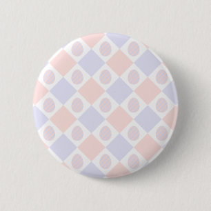 Osterdiamantmuster mit dekorierten Eiern Button