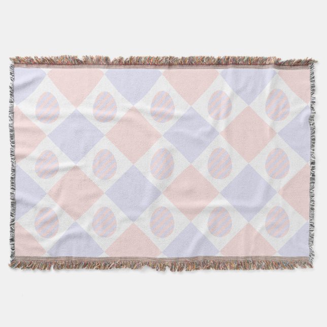 Osterdiamantmuster mit dekorierten Eiern Decke (Vorderseite)