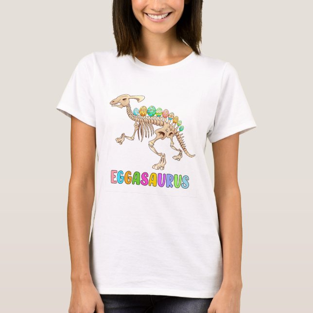Osterdinosaurier Funny Eggasaurus Crewneck T-Shirt (Vorderseite)