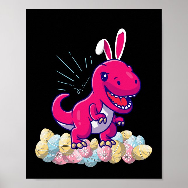 OsterDinosaurier T rex Boys Girls Kinder Geschenk Poster (Vorne)