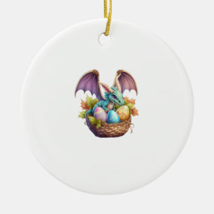 Osterdrachen Tag Liebt das Sammeln von Ostereiern  Keramik Ornament
