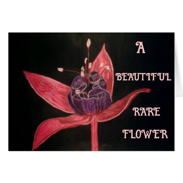 OSTERE SELTENE BLUME SELTENE PERSON-Karte (Vorderseite (Horizontal))