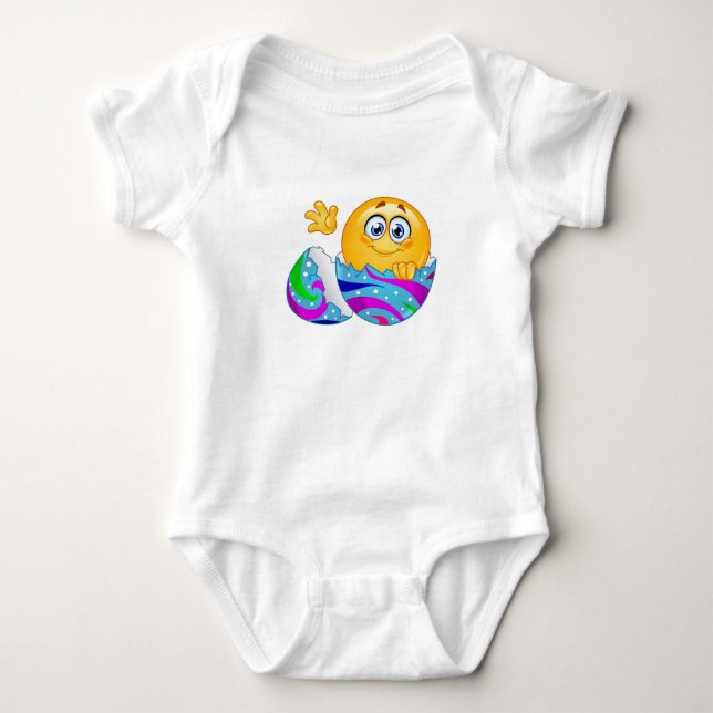 Osterei Emoji Baby Strampler (Vorderseite)