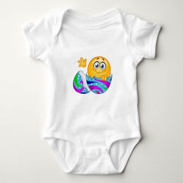 Osterei Emoji Baby Strampler (Vorderseite)