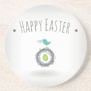 Osterei in der Vogel-Nest-Gruß-Karte Sandstein Untersetzer