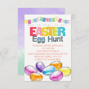 Osterei-Jagd-Aquarelle Einladung