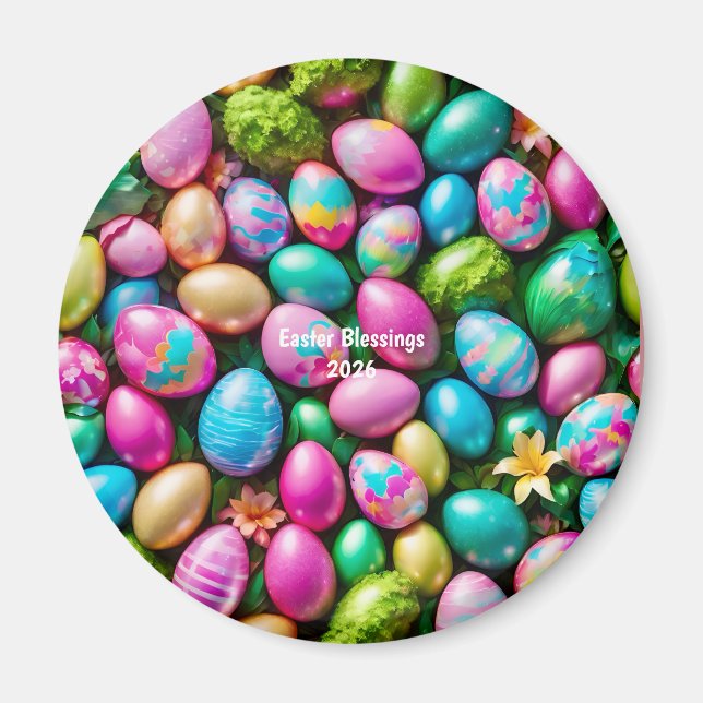 ~ Osterei-Magnet ~ Mehrfarbig ~ Magnet (Vorne)
