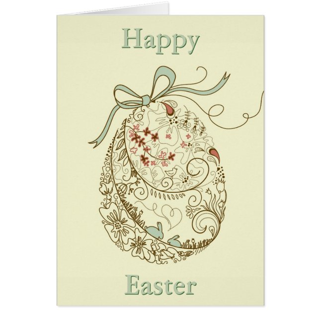 Osterei mit Blumenelementen (Vorne)