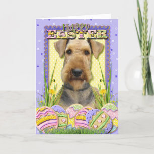 Osterei-Plätzchen - Airedale Feiertagskarte