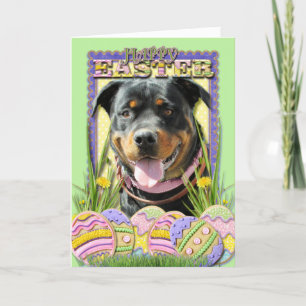 Osterei-Plätzchen - Rottweiler Feiertagskarte