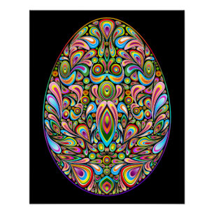 Osterei-Psychedelic-Design Kinder Bio-T-Shirt Poster