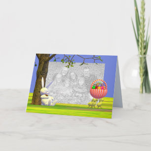 Osterei-Räuber (Fotorahmen) Feiertagskarte
