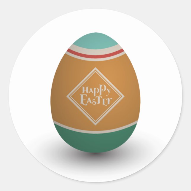 Osterei Runder Aufkleber (Vorderseite)