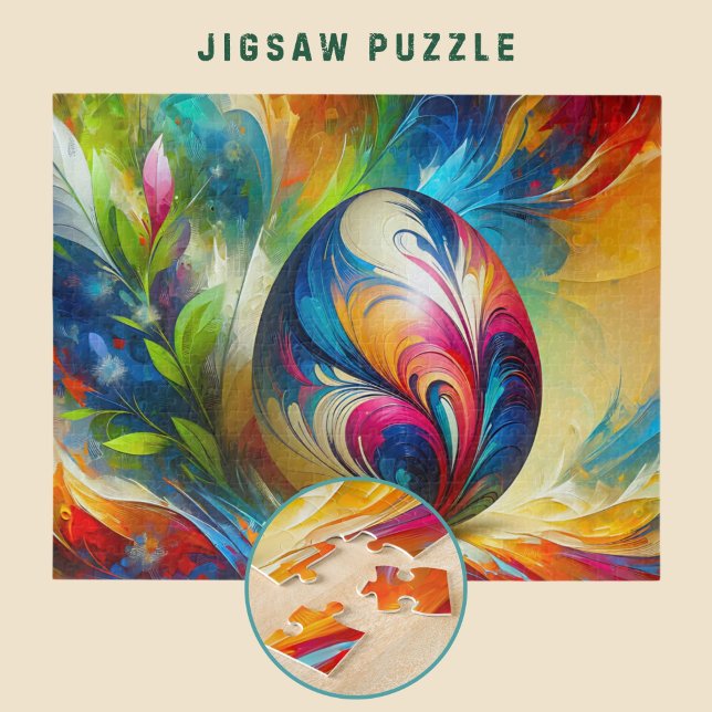 Ostereier abstrakter, lebhafter Farbfluss - Puzzle (Von Creator hochgeladen)