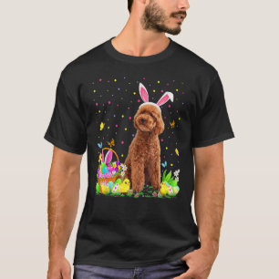 Ostereier auf der Jagd Pudel Hund Frohe Ostern T-Shirt