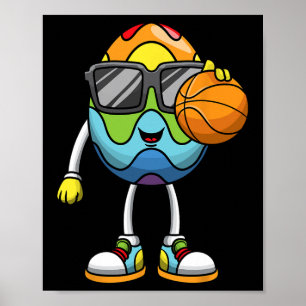 Ostereier Basketball Sportboys Männer Kinder Poster