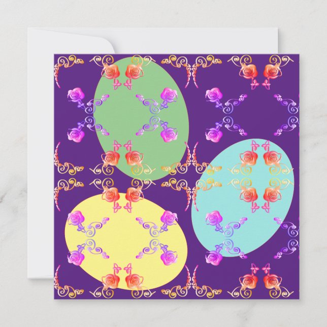 Ostereier-Blankkarte Feiertagskarte (Vorderseite)