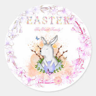 Ostereier, Blume, klassischer Rundaufkleber Runder Aufkleber