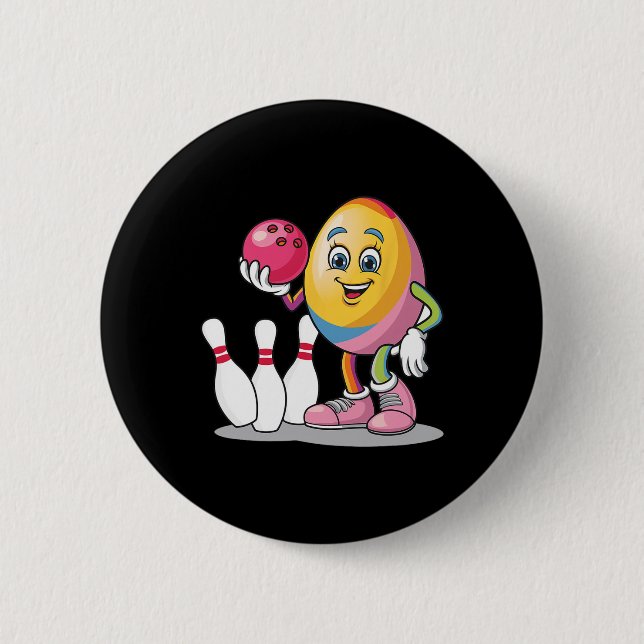 Ostereier Bowling-Team L Button (Vorderseite)