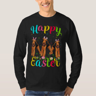Ostereier Bunny Airedale Terrier Dog Happy Osterfe T-Shirt
