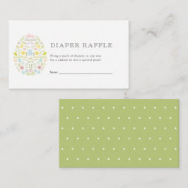 Ostereier Bunny Baby Dusche Windeln Raffle Ticket Begleitkarte