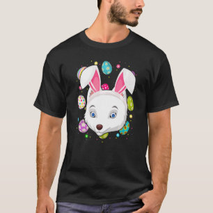 Ostereier Bunny Ear Arctic Fox Face Ostersonntag T-Shirt