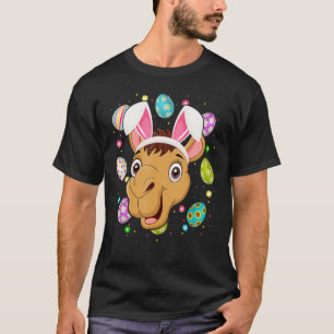 Ostereier Bunny Ear Kamel Gesicht Ostern Sonntag T-Shirt