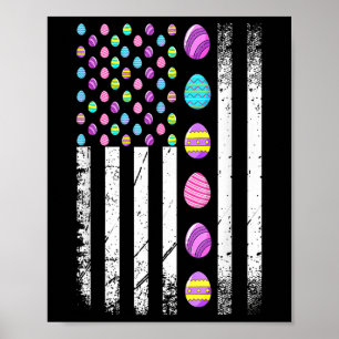 Ostereier Bunny Usa American Flag Patriotic Men W Poster