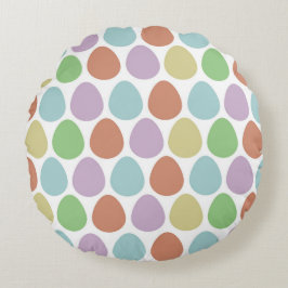 Ostereier bunt Muster Rundes Kissen
