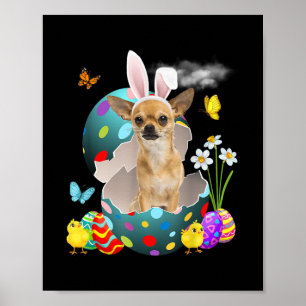 Ostereier Chihuahua Bunny Dog Gaben Hund Vater Hun Poster