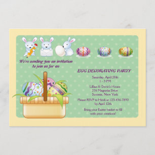 Ostereier-Dekoration Party Einladung