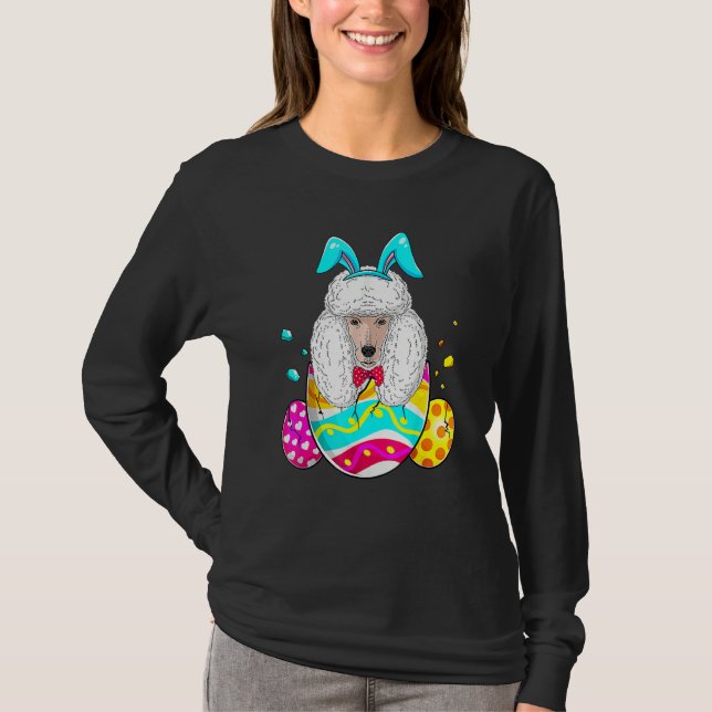 Ostereier Doodle Bunny Dog Vater Hund Mama T-Shirt (Vorderseite)