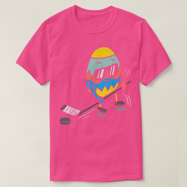 Ostereier Eishockey Niedlichen Sportler Männer Jun T-Shirt (Design vorne)