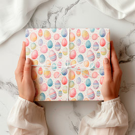 Ostereier Farbiges Wasserfarbmuster Geschenkpapier