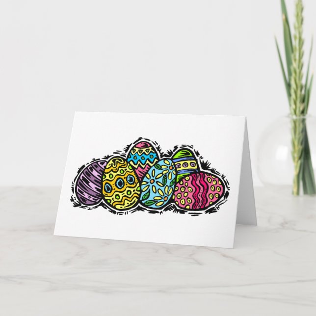 Ostereier Feiertagskarte (Vorderseite)