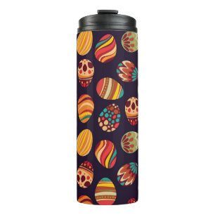 Ostereier: festliches nahtloses Design. Thermosbecher