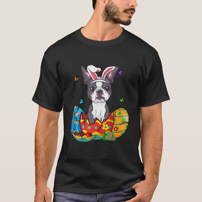 Ostereier Französischer Bulldog Bunny Dog Gabe Hun T-Shirt (Vorderseite)